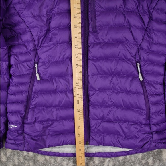 RAB NIKWAX Microlight Down Puffer Alpine Hooded Jacket Coat Size M Purple - Picture 12 of 14